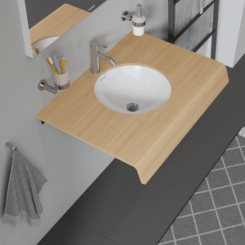 Duravit Architec Ceramic Circular Undermount Bathroom Sink with Overflow