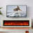 Beige Solid Wood TV Cabinet Fireplace-117601031-117601032