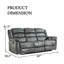 Canapé inclinable manuel en microfibre 87 po-120234884
