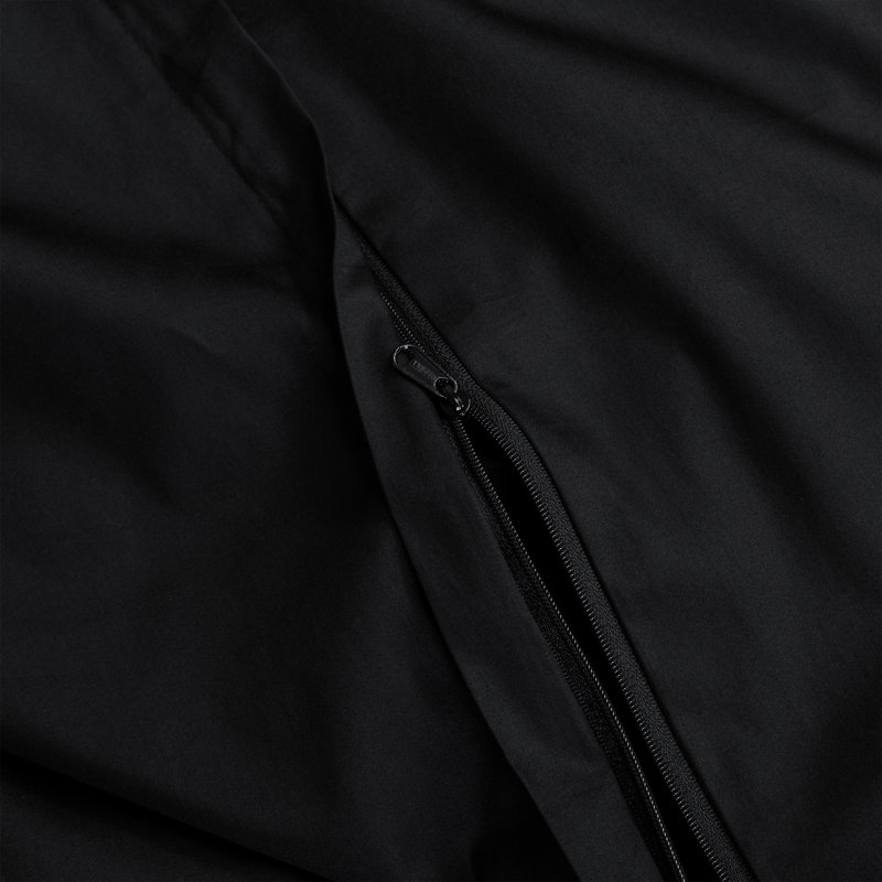 Ensemble de housse de couette MooMee, Housse de couette grand et 2 taies d'oreiller stan, Noir