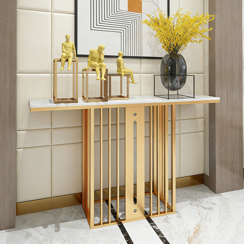 Console de foyer simple en métal, 31.5" H x 59.06" L x 11.81" W