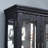 Black Lighted Glass Cabinet With Exquisite Craftsmanship For Pantry, Ideal Collectibles Display In Kitchen, Enchanting Illumination And Adjustable Shelves