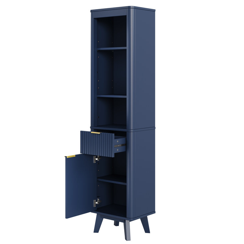 Armoire de rangement de salle de bain peu encombrante, fabrication en MDF, conception moderne pour une utilisation dans plusieurs pièces