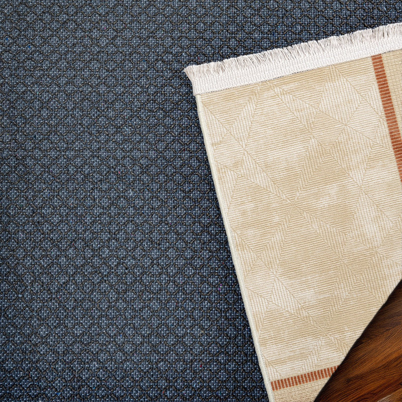 Tapis beige lavable à la machine antidérapant