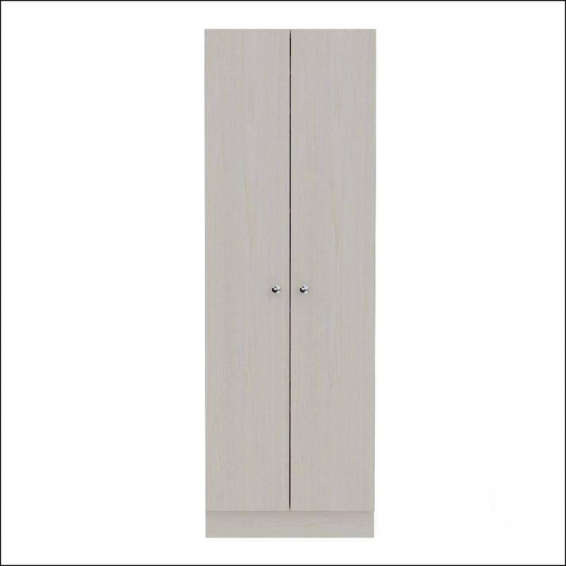 Armoire de rangement rectangulaire à 2 portes, Gris