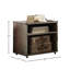 Silver Aluminum Nightstand With & Power Dock, 2 Compartments, Robust Material Rectangular Port And Compartment Containers