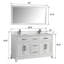  60" Double Bathroom Vanity Set with Mirror-707484718