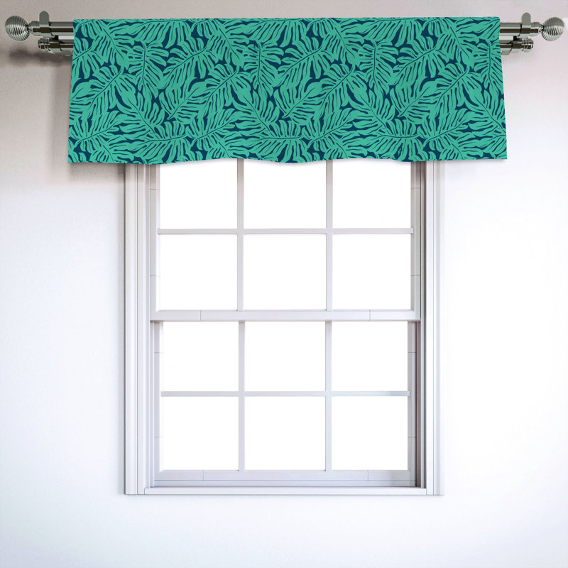 Sateen Floral Ruffled Window Valance
