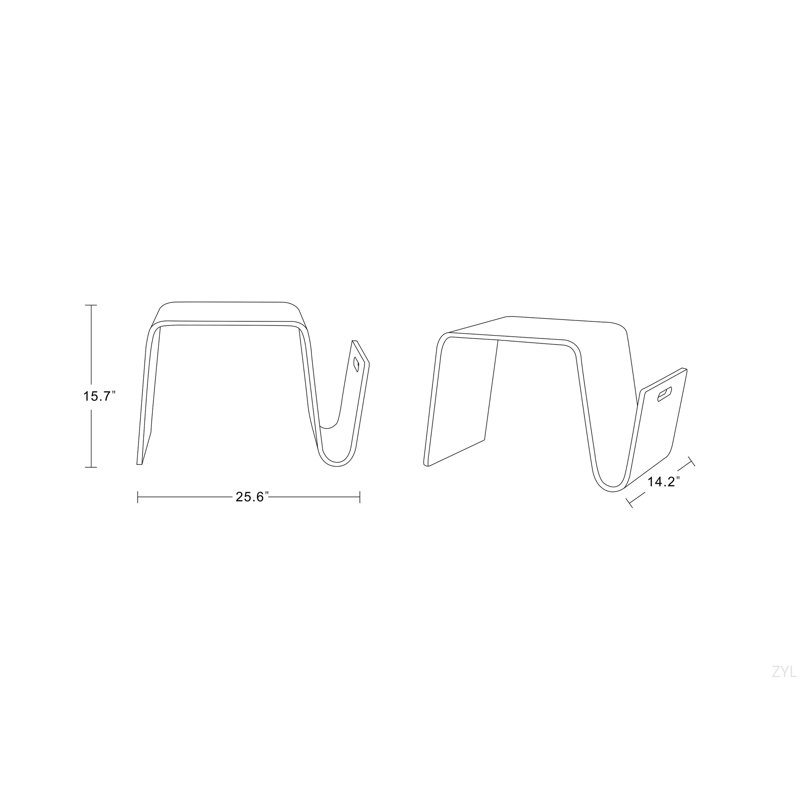 Table de bout Minimalist Sleek, Brun