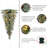 3Ft Pre-Lit Frosted Greenery Pinecones Christmas Teardrop With Lights And Timer