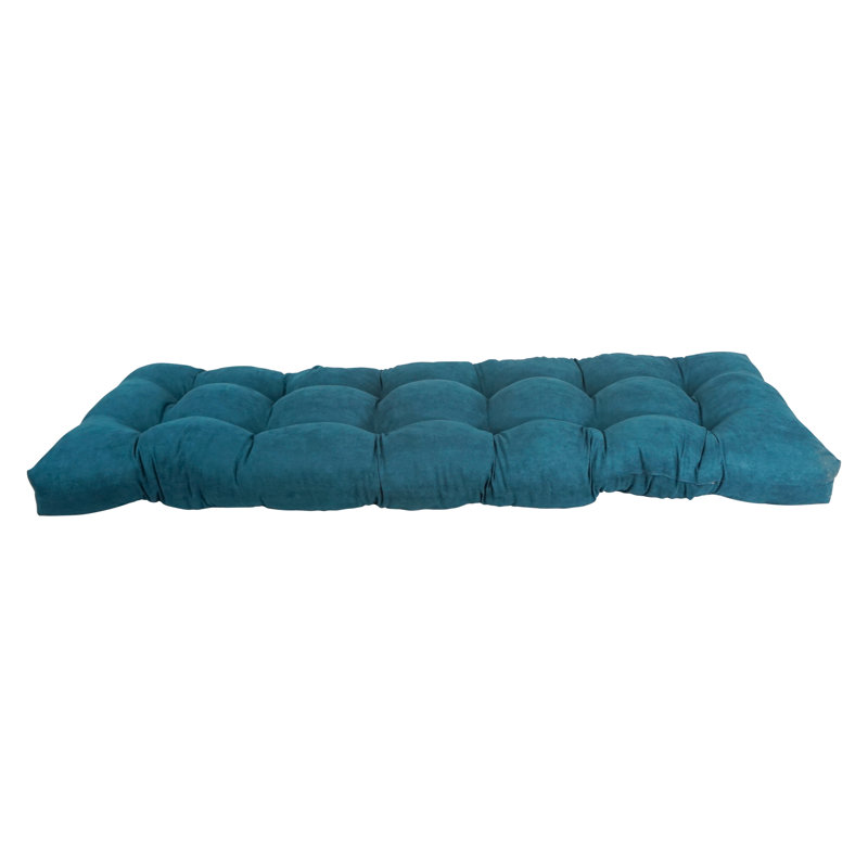 Coussin de siège en microsuède pour l'intérieur, L 46 po x P 19 po, Bleu sarcelle