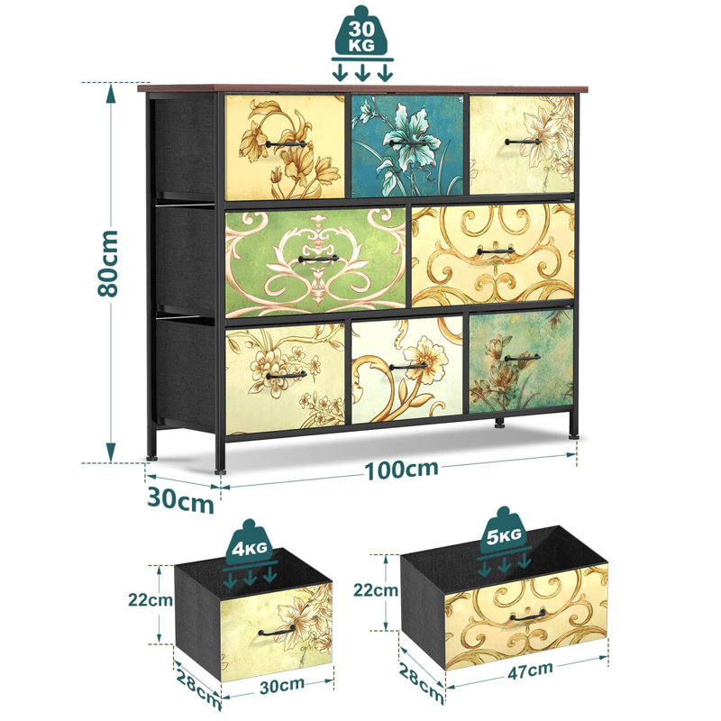 Cavanagh 10cm W 8 - Drawer Chest of Drawers