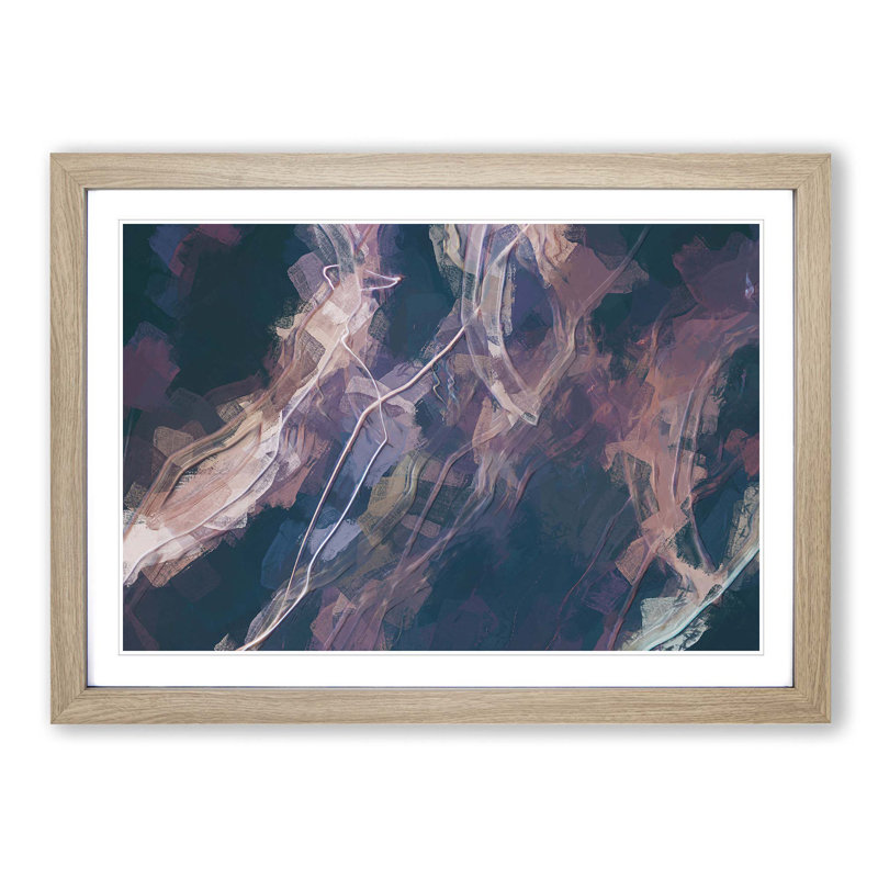 Endless Feelings in Abstract - Picture Frame Painting Print, 62cm H x 87cm W x 2cm D, Oak Framed