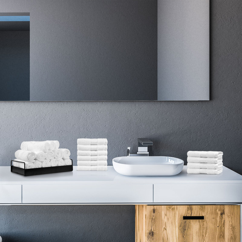 Trident White Hospitality 24-Piece Washcloth Set