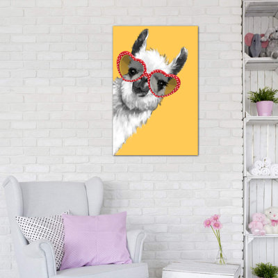 Art de llama mode avec verres à hipster