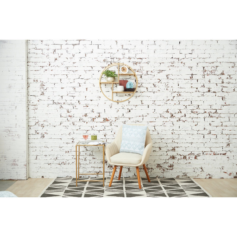 Trinity Sky Geometric Woven Square Throw Pillow, Sky