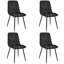 Krzesło Zieleń 47cm H Tufted Velvet Upholstered Upholstered Back Side Chair-125043579
