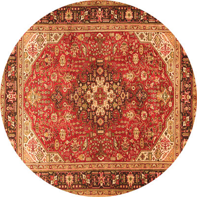 Tapis rouge / brun