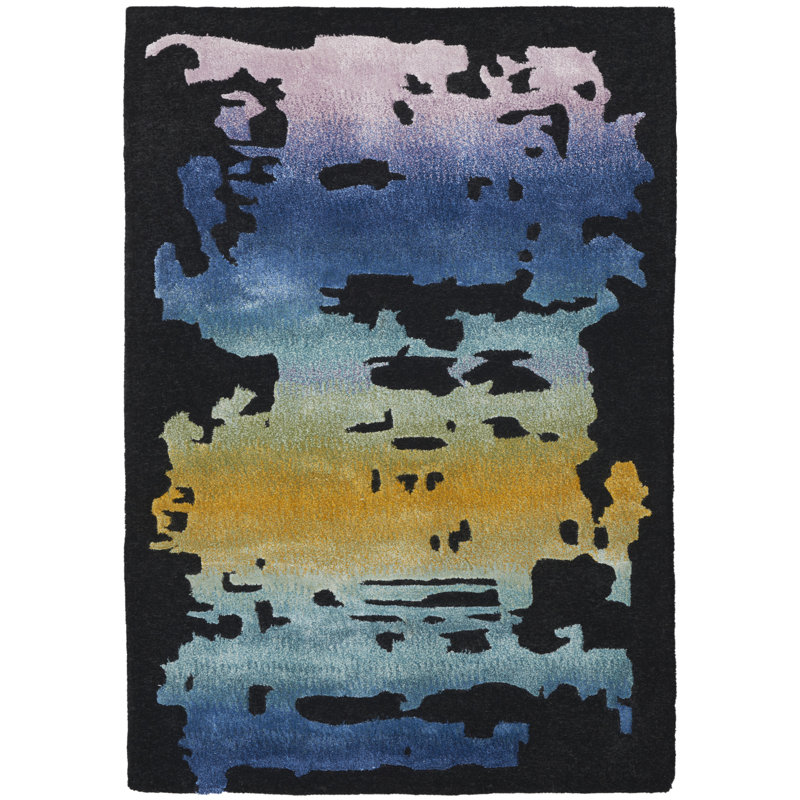 Tapis noir / multicolore Zayia Nourison, Rectangle 2 pi x 3 pi