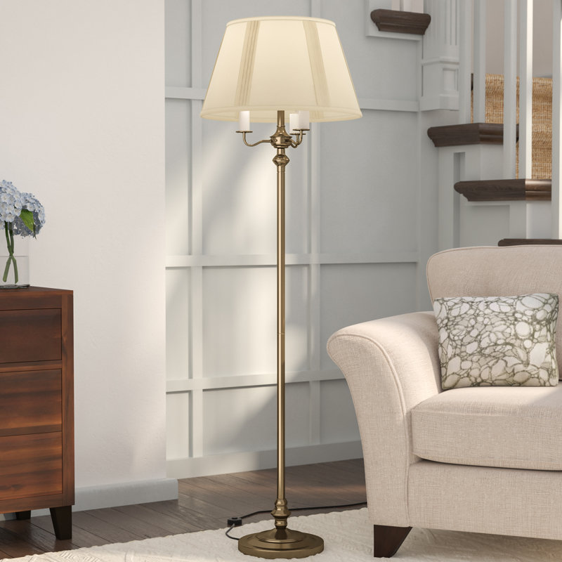 Lampe sur pied 59 po Cloughmills, Bronze antique