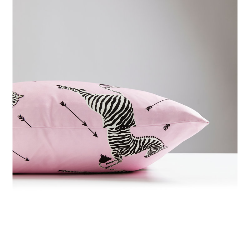 Zebras Square Pillow Cover & Insert, Peony