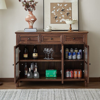American-style vintage storage side cabinet