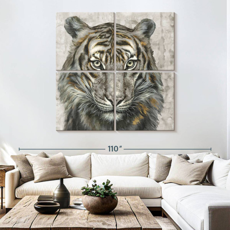 Brampt Tiger Presence, H 74 po x l 74 po