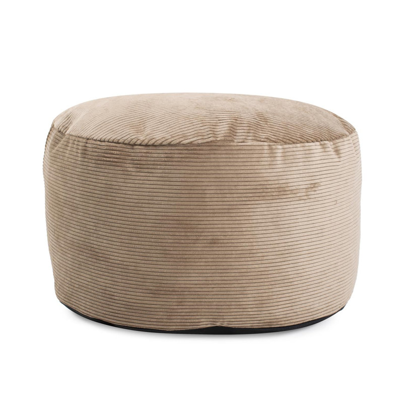 Pouf court Geffrard Pana naturel, Polyester brun