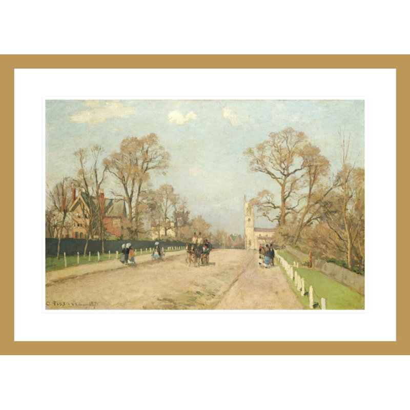 «The Road to Sydenham» par Camille Pissarro, impression giclée sur cadre, H 21,62 po x l 29,5 po