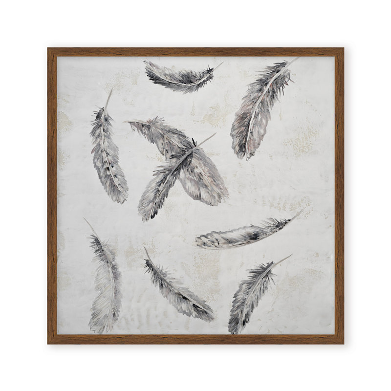 Nature Inspired "Falling Shadows" Canvas Wall Art By Karen Biery, 30" H x 30" W x 1.125" D, Framed Print, Brown