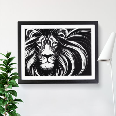 Wondrous Lion Abstract - Single Picture Frame Painting