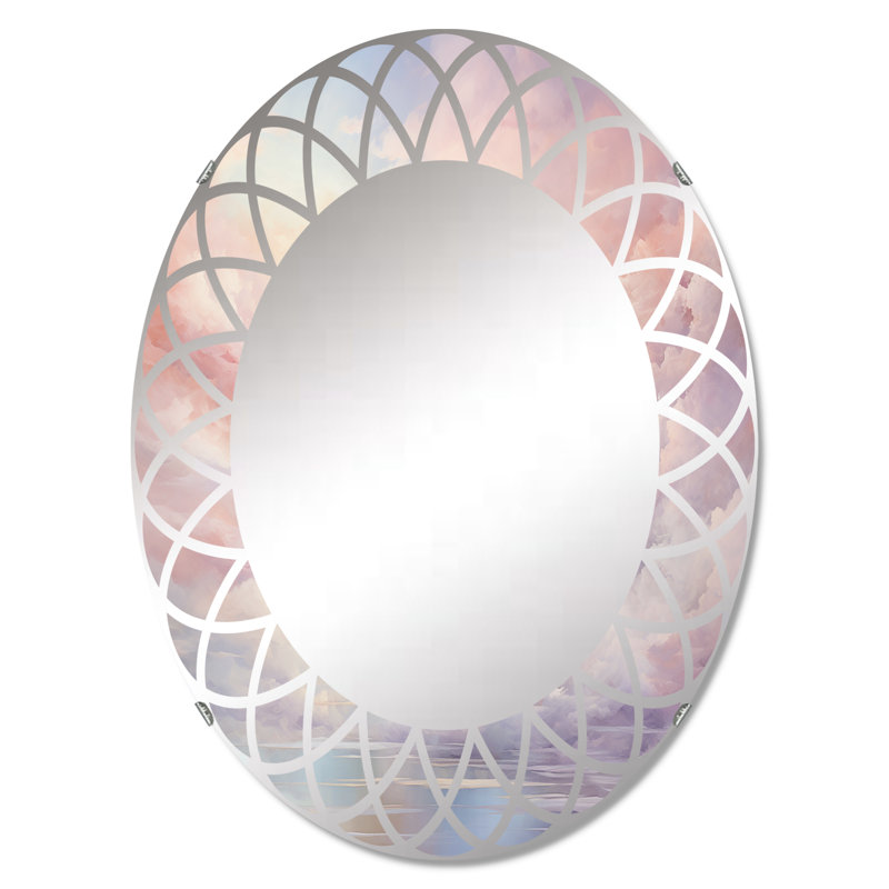Sebou - Miroir mural paysager ovale, 30 po x 20 po