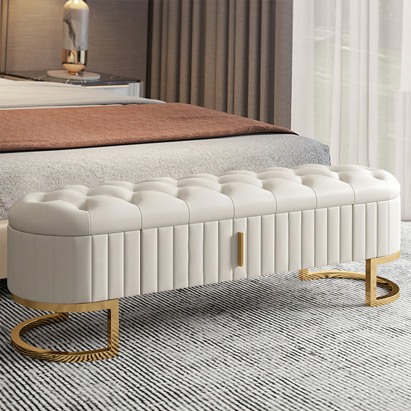 Banc avec revêtement, Beige