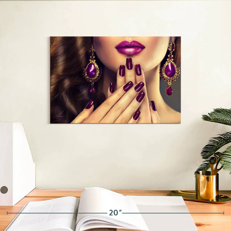 Shuttleworth Purple Nails, 8" H x 12" W