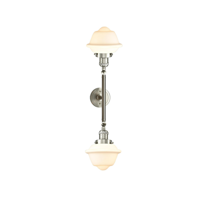 Gebhart 2 - Light Dimmable Vanity Light, Matte White Cased, Brushed Satin Nickel, Bulb Not Included