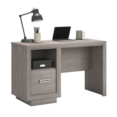 Desk, Medium Grey Finish by Latitude Run