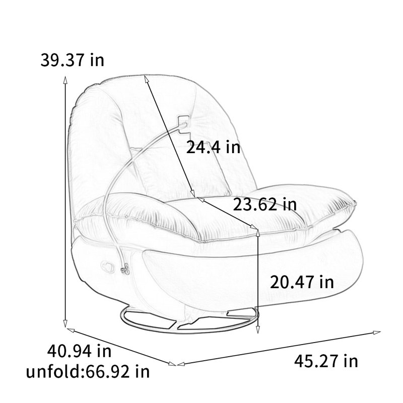 Multi-functional comfortable chair, Gray