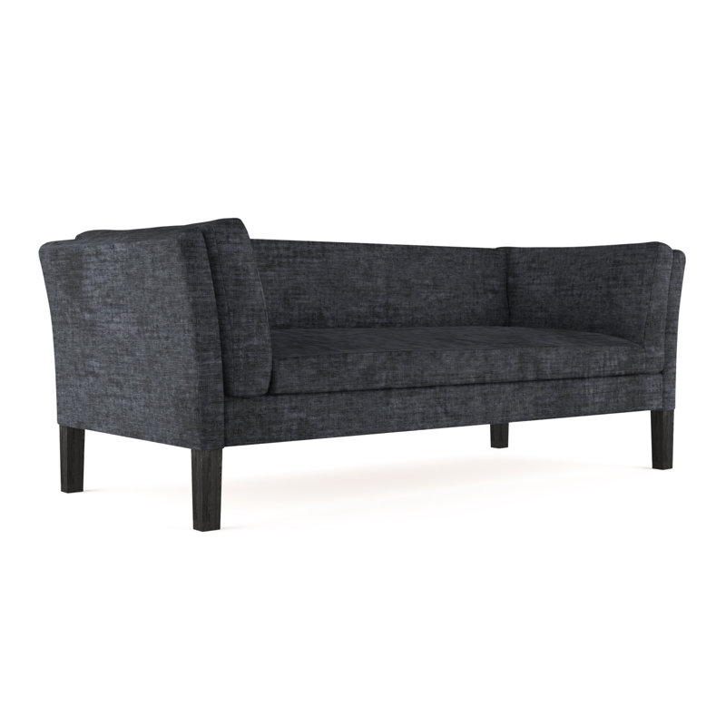 Canapé Charlton, Velours graphite, Ébène, H 31 po x l 72 po x P 33 po