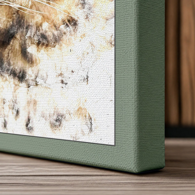 Dissolving Leopard Modern - Print, 24x16 - 61.0 x 40.6 cm, Sage Border