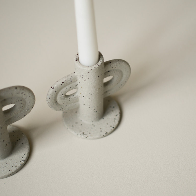 Chandelle en céramique, Sable