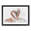 Two Loving Flamingos in Abstract - Picture Frame Graphic Art Print-55777591-55777595