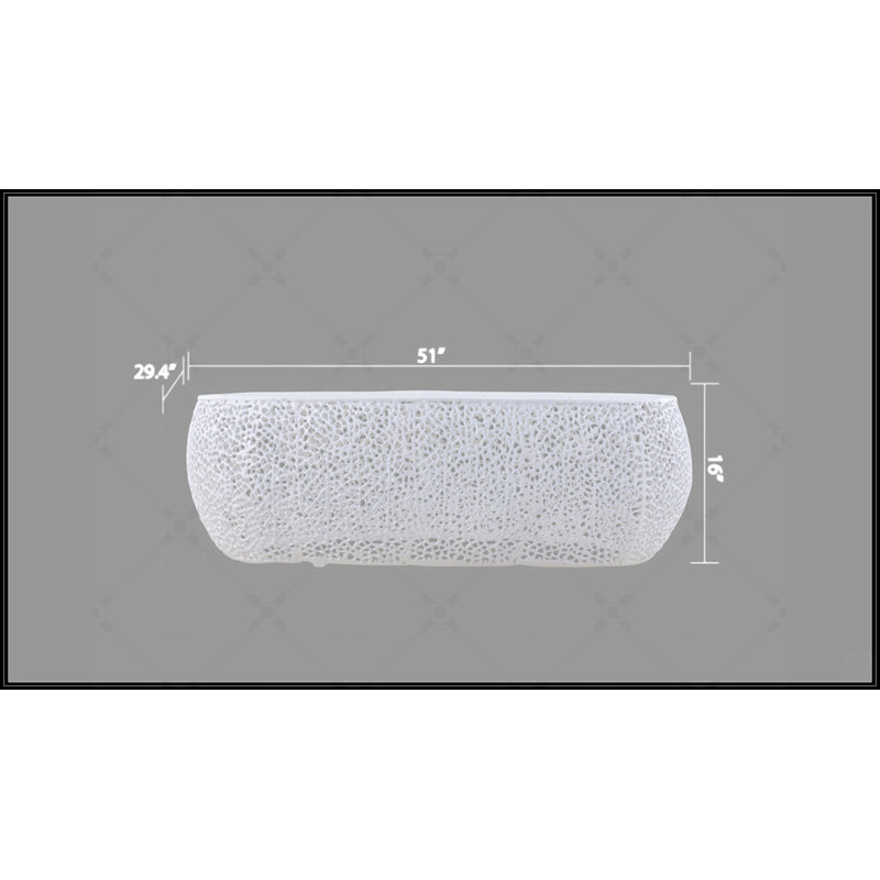 Table basse ovale, Blanc