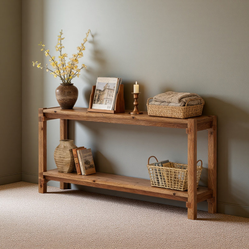 Couch Side Table,Console Table,Entryway Table,2-Tier Foyer Table