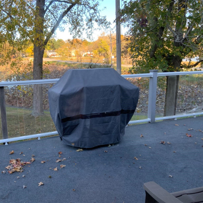Housse de barbecue robuste, résistante aux intempéries, protection solaire, gris