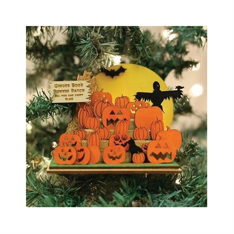 Ornement figurine suspendu hanté citrouilles