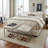 Lyndell Faux Leather Ottoman