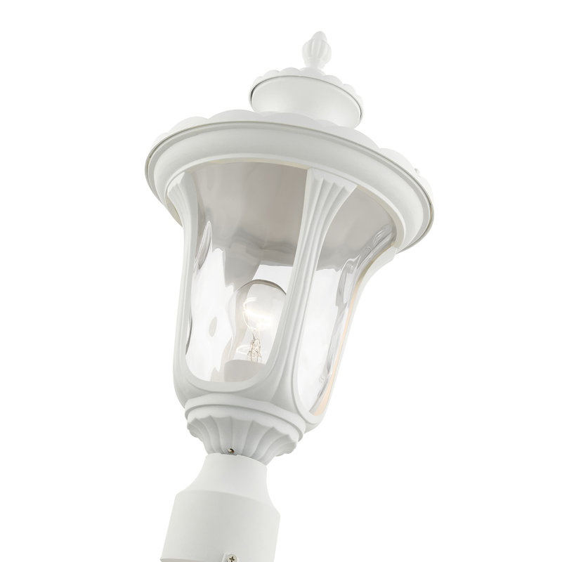 Tête de lanterne câblée 1 lumière Arelene, H 19 po x l 9,5 po, Blanc texturé