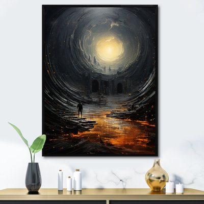 " Black Cosmic Curl Spiral "