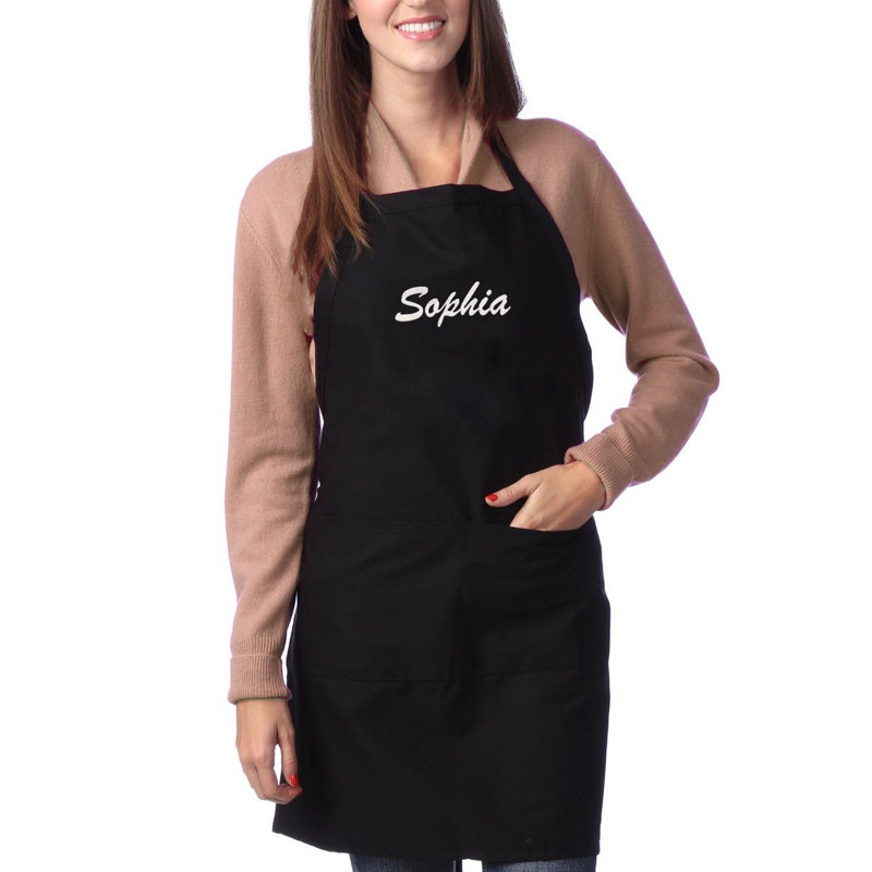 Tablier uni, Noir