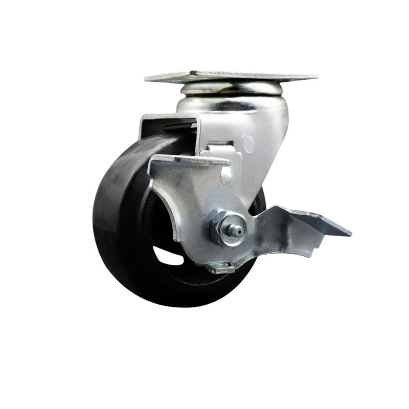 Rubber on Cast Iron Swivel Caster